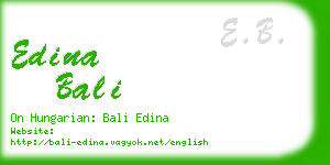 edina bali business card